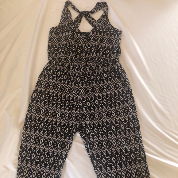 LOFT Other - Ann Taylor Loft Navy Blue/Beige Jumpsuit Size S